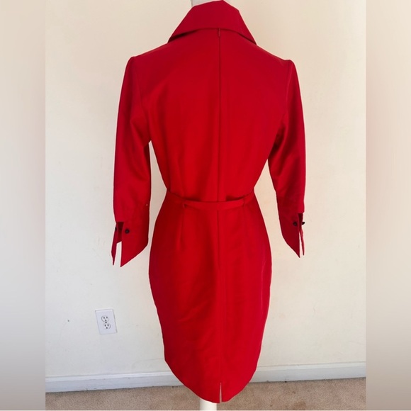 Delta Flight Attendant Uniform Red Wrap Dress by Richard Tyler Size 6 NWT - Picture 3 of 8